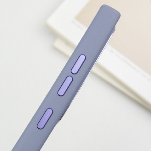 TPU чохол Bonbon Metal Style with MagSafe для Samsung Galaxy S24 Ultra Сірий / Lavender