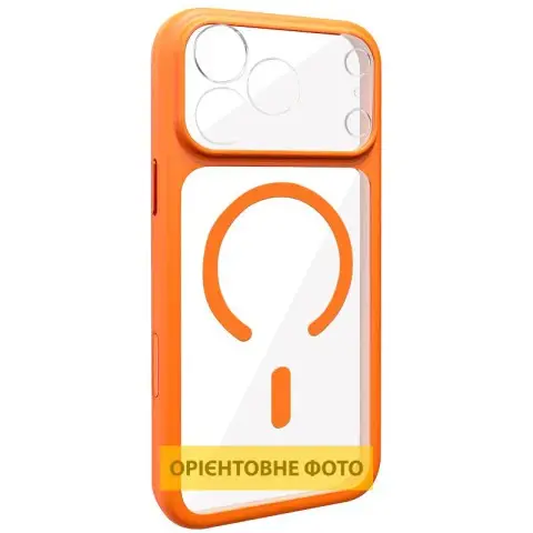 Чохол TPU GETMAN Moon Clear with MagSafe для Apple iPhone 16 Pro Max (6.9") Orange