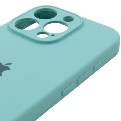 Чохол Silicone Case Full Camera Protective (AA) для Apple iPhone 14 Pro (6.1") Бірюзовий / Marine Green