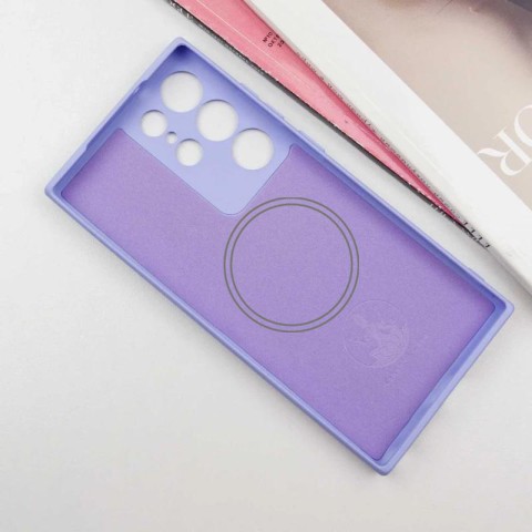 Чохол Silicone Cover Lakshmi Full Camera (AA) with MagFit для Samsung Galaxy S24 Ultra Бузковий / Dasheen