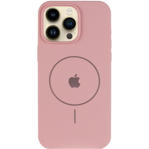 Чохол Silicone Case Full Protective (AA) V2 with MagSafe для Apple iPhone 16 Pro Max (6.9") Рожевий / Pink Sand