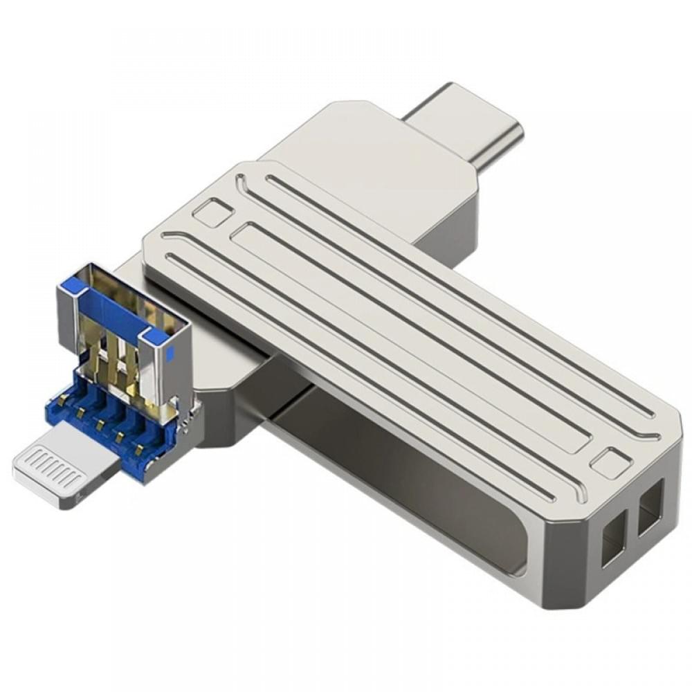 Флеш-накопитель Wiwu Wi-FD001 3in1 (USB-A/C/L) USB 3.0 — 32GB