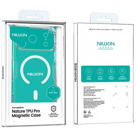 TPU чохол Nillkin Nature Pro Magnetic для Apple iPhone 17 Pro (6.3") Безбарвний (прозорий)