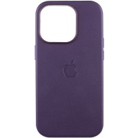 Шкіряний чохол Leather Case (AAA) with MagSafe and Animation для Apple iPhone 14 Pro (6.1") Deep Violet