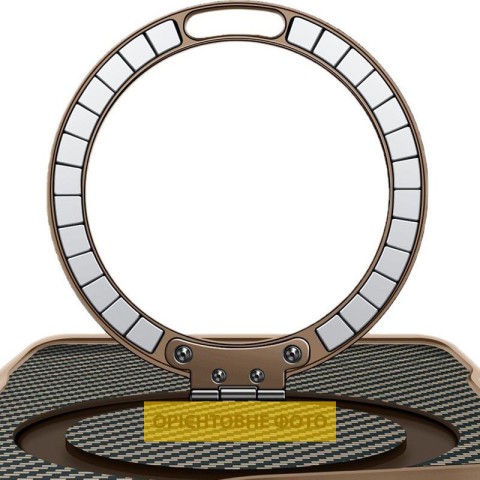 TPU+PC чохол Metal Buttons with MagSafe Carbon Ring для Apple iPhone 17 Air (6.5") Золотий