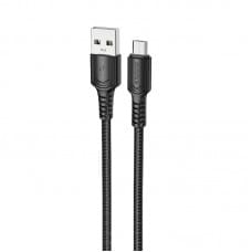 Дата кабель Borofone BX116 Certain USB to MicroUSB 2.4A (1m) Black