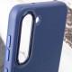 Шкіряний чохол Bonbon Leather Metal Style для Samsung Galaxy S23 Синій / Navy blue
