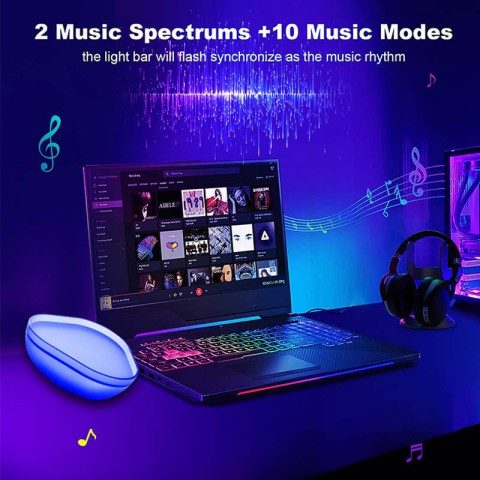 Настільний світильник SAL-009B Bluetooth USB interface with app White