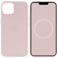 Чохол Silicone case (AAA) with Magsafe and Animation для Apple iPhone 13 (6.1") Рожевий / Chalk Pink
