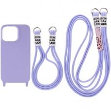 Чохол TPU two straps California для Apple iPhone 13 Pro (6.1") Бузковий