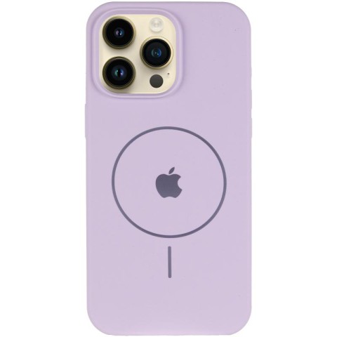 Чохол Silicone Case Full Protective (AA) V2 with MagSafe для Apple iPhone 16 Pro (6.3") Бузковий / Lilac
