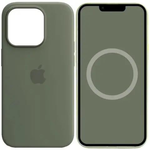 Чохол Silicone case (AAA) with Magsafe and Animation для Apple iPhone 14 Pro Max (6.7") Зелений / Olive