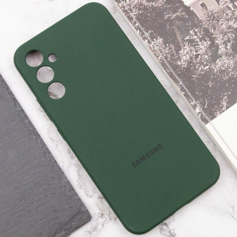 Чохол Silicone Cover Lakshmi Full Camera (AAA) with Logo для Samsung Galaxy A35 Зелений / Cyprus Green
