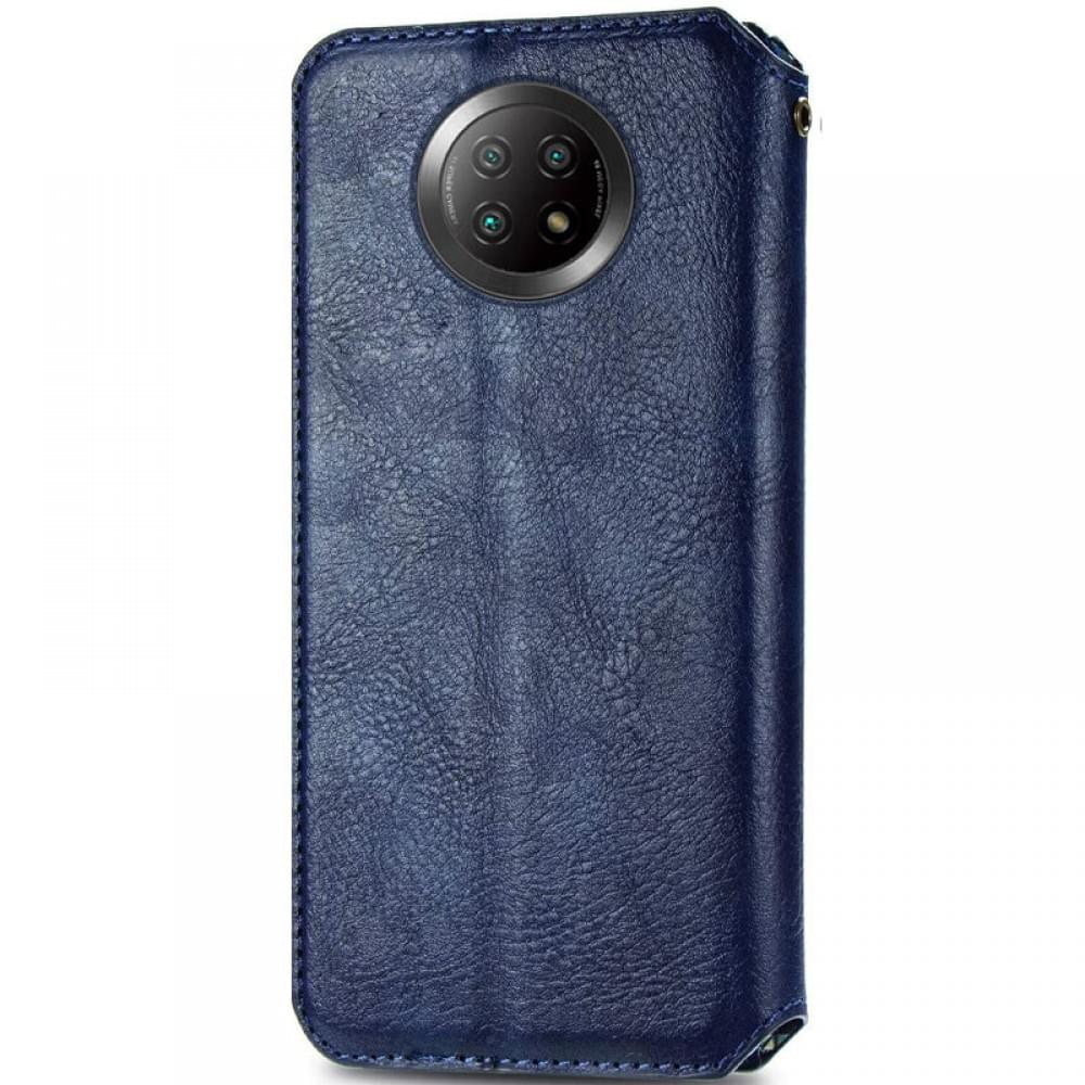 Шкіряний чохол-книжка GETMAN Cubic (PU) для Xiaomi Redmi Note 9 5G / Note 9T Синій