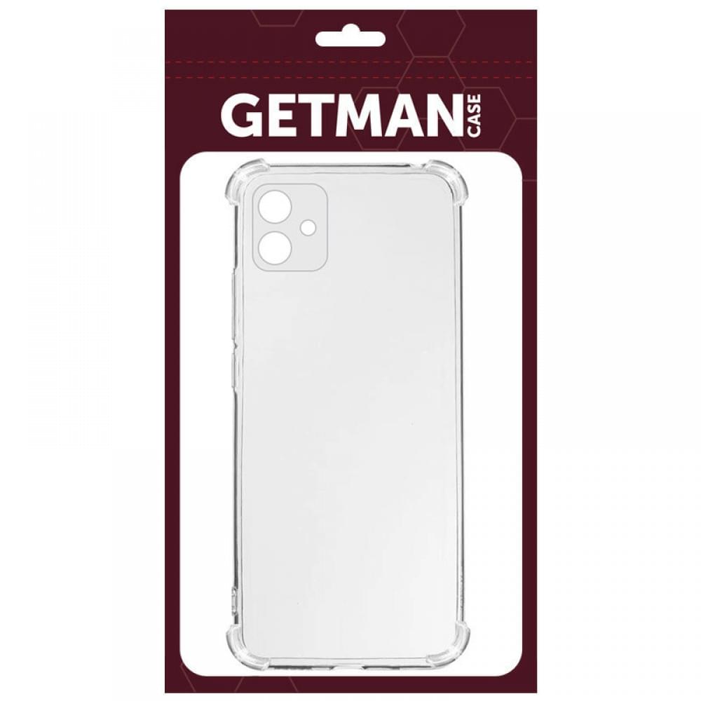 TPU чохол GETMAN Ease logo посилені кути Full Camera для Samsung Galaxy A04 Безбарвний (прозорий)
