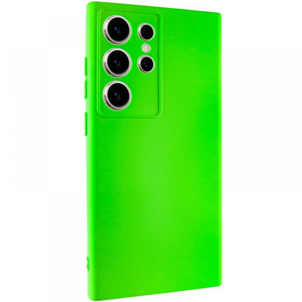 Чохол TPU GETMAN Liquid Silk Full Camera для Samsung Galaxy S24 Ultra Салатовий / Neon Green