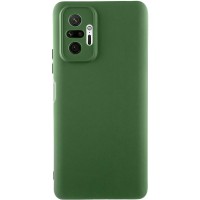 Чохол TPU GETMAN Liquid Silk Full Camera для Xiaomi Redmi Note 10 Pro / 10 Pro Max Зелений / Dark green