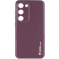 Шкіряний чохол Xshield для Samsung Galaxy S24 Бордовий / Plum Red