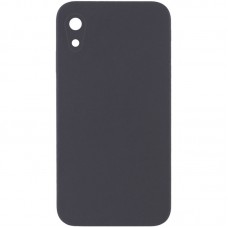 Silicone Case Square Full Camera Protective (AA) NOLOGO для Apple iPhone XR (6.1") Сірий / Dark Gray