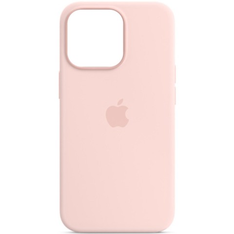 Чохол Silicone case (AAA) with Magsafe and Animation для Apple iPhone 14 Pro Max (6.7") Рожевий / Chalk Pink