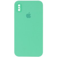 Чохол Silicone Case Square Full Camera Protective (AA) для Apple iPhone XS Max (6.5") Зелений / Spearmint