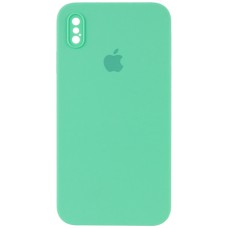 Чохол Silicone Case Square Full Camera Protective (AA) для Apple iPhone XS Max (6.5") Зелений / Spearmint