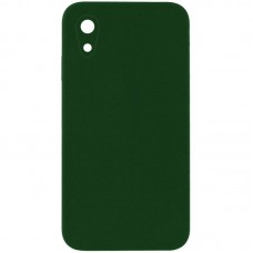 Чохол Silicone Case Square Full Camera Protective (AA) NOLOGO для Apple iPhone XR (6.1") Зелений / Army green