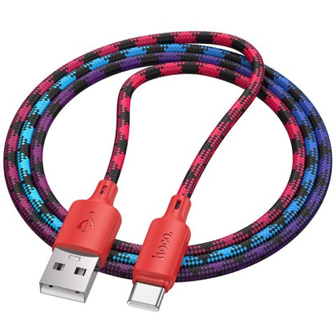 Дата кабель Hoco X116 Meridian USB to Type-C 3A (1m) Gradient Red Mix