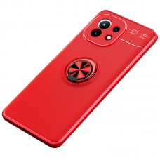 TPU чохол Deen ColorRing під магнітний тримач (opp) для Xiaomi Mi 11 Червоний / Червоний