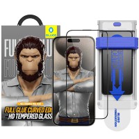 Захисне 3D скло Blueo Hot Bending для Apple iPhone 16 Pro (6.3") (+ аплікатор) Чорний