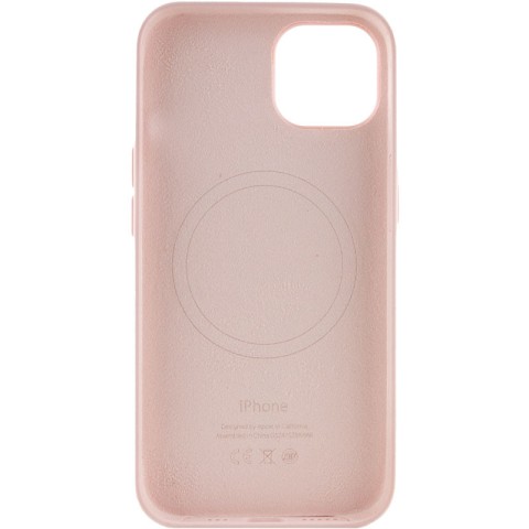 Чохол Silicone case (AAA) with Magsafe and Animation для Apple iPhone 13 (6.1") Рожевий / Chalk Pink