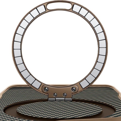 TPU+PC чохол Metal Buttons with MagSafe Carbon Ring для Apple iPhone 15 Pro (6.1") Золотий