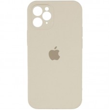 Чохол Silicone Case Square Full Camera Protective (AA) для Apple iPhone 11 Pro Max (6.5") Бежевий / Antique White