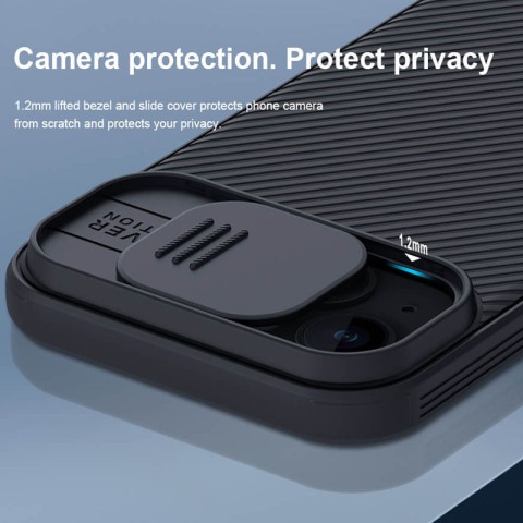 Карбонова накладка Nillkin CamShield Pro для Apple iPhone 15 (6.1") Black