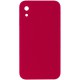 Чохол Silicone Case Square Full Camera Protective (AA) NOLOGO для Apple iPhone XR (6.1") Червоний / Rose Red