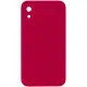 Чохол Silicone Case Square Full Camera Protective (AA) NOLOGO для Apple iPhone XR (6.1") Червоний / Rose Red