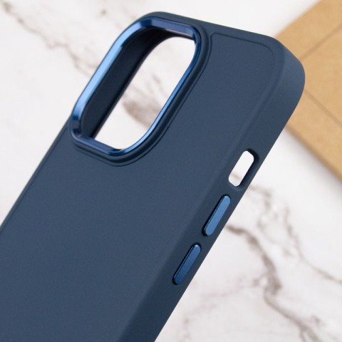 TPU чохол Bonbon Metal Style для Apple iPhone 14 Pro Max (6.7") Синій / Denim Blue