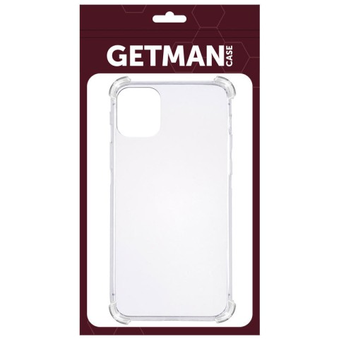 TPU чохол GETMAN Ease logo посилені кути для Apple iPhone 11 (6.1") Безбарвний (прозорий)