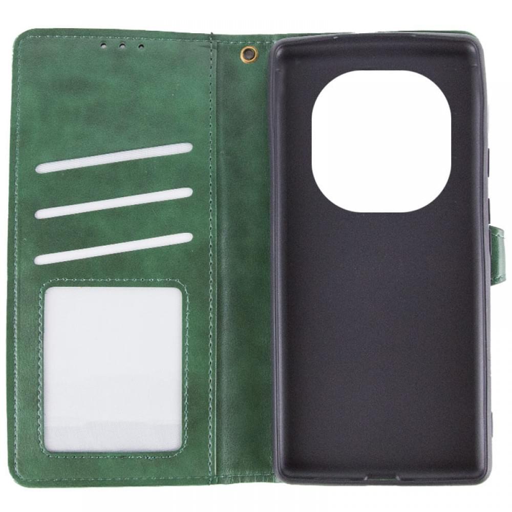 Шкіряний чохол-книжка GETMAN Gallant (PU) для Xiaomi Redmi Note 14 Pro 4G Зелений