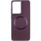 TPU чохол Bonbon Metal Style with MagSafe для Samsung Galaxy S22 Ultra Бордовий / Plum