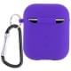 Силіконовий футляр з мікрофіброю для навушників Airpods 1/2 Фіолетовий / Ultra Violet