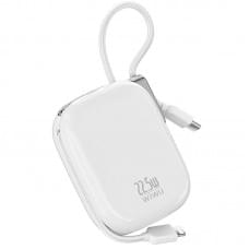 Портативний ЗП Power Bank WIWU MH136 Sugar 22.5W with cable 10000 mAh White
