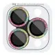 Захисне скло Metal Sparkles на камеру (у упак.) для Apple iPhone 15 Pro (6.1") /15 Pro Max (6.7") Бузковий / Rainbow