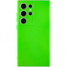Чохол TPU GETMAN Liquid Silk Full Camera для Samsung Galaxy S24 Ultra Салатовий / Neon Green
