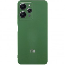 Чохол Silicone Cover Lakshmi Full Camera (AA) with logo для Xiaomi Redmi 12 Зелений / Dark green