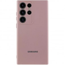 Чохол Silicone Cover Lakshmi Full Camera (AA) with logo для Samsung Galaxy S24 Ultra Рожевий / Pink Sand