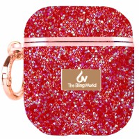 TPU чохол Bling World Rock Diamond для навушників AirPods 1/2 Червоний