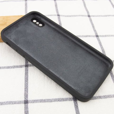 Чохол Silicone Case Square Full Camera Protective (AA) NOLOGO для Apple iPhone XS Max (6.5") Сірий / Dark Gray
