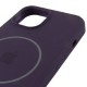 Чохол Silicone Case Full Protective (AA) with MagSafe для Apple iPhone 14 (6.1") Фіолетовий / Elderberry