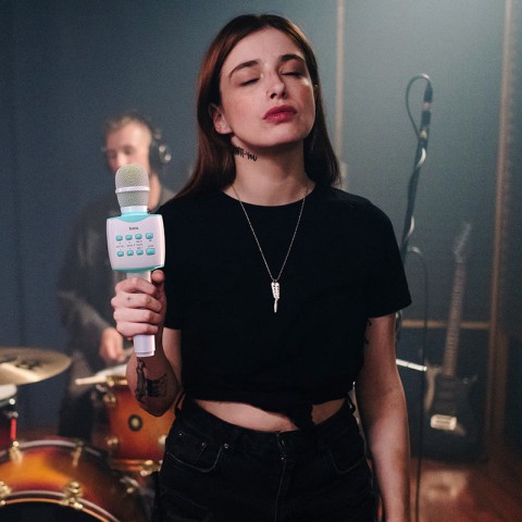 Караоке Мікрофон-колонка Hoco BK5 Блакитний